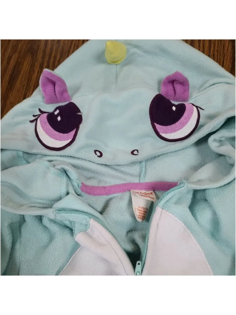 Cat & Jack Unicorn Zip Up Girls Sleeper Size L 10/12